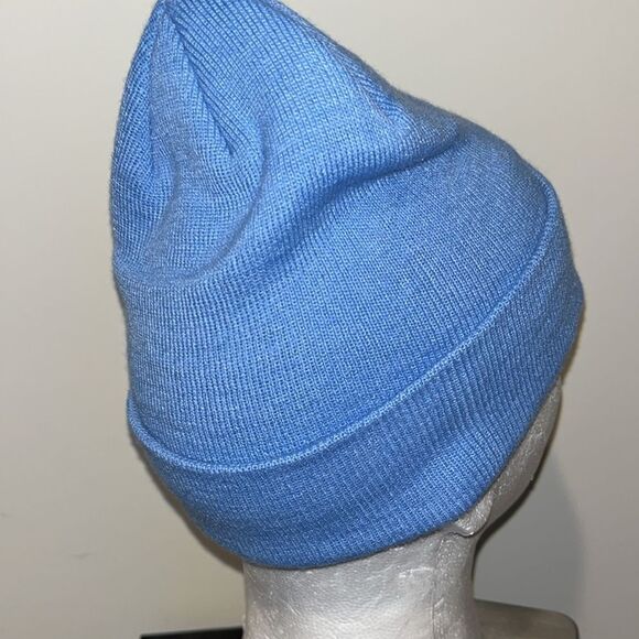 New Solid NC Sky Blue UNC Ram North Carolina Ski Snowboard Knit beanie hat Cap - Picture 3 of 3